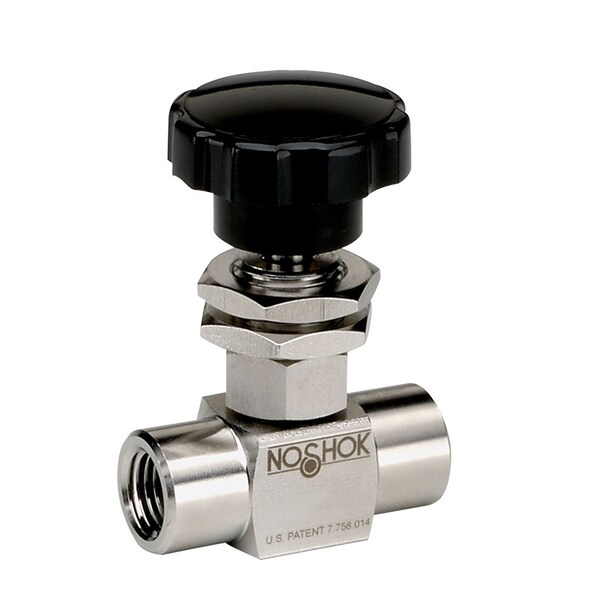Noshok Mini Valve, Hard Seat, 1/4 NPT Male - 1/4 NPT Female, 316 SS, 0.172" Orifice, PTFE Packing 102-MFS-P1 - main